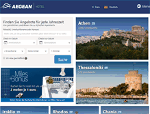 Tablet Screenshot of hotel.aegeanair.com