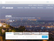 Tablet Screenshot of de.aegeanair.com